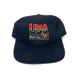 USA Dream Team Basketball Black Snapback Hat Mc